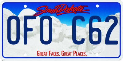 SD license plate 0FOC62