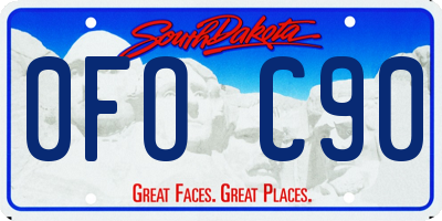 SD license plate 0FOC90