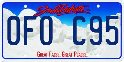 SD license plate 0FOC95