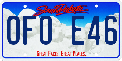 SD license plate 0FOE46