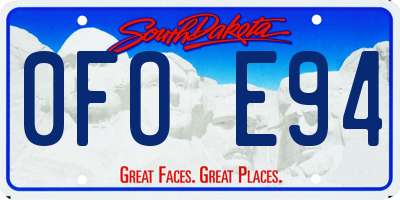 SD license plate 0FOE94