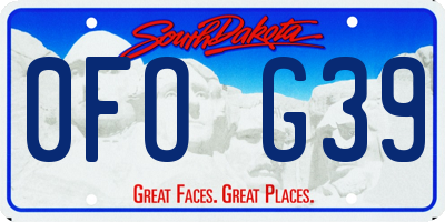SD license plate 0FOG39