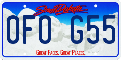 SD license plate 0FOG55