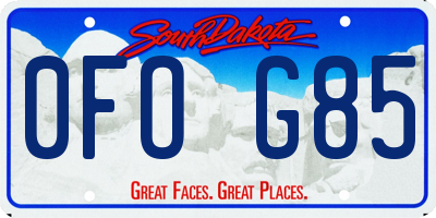 SD license plate 0FOG85
