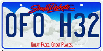 SD license plate 0FOH32