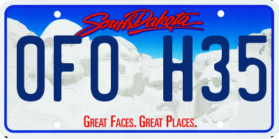 SD license plate 0FOH35
