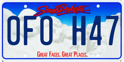 SD license plate 0FOH47