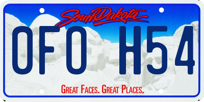 SD license plate 0FOH54