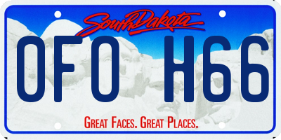 SD license plate 0FOH66