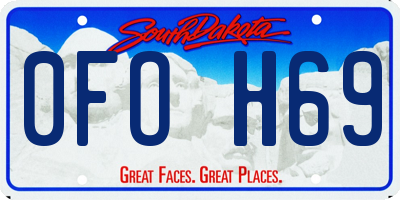 SD license plate 0FOH69