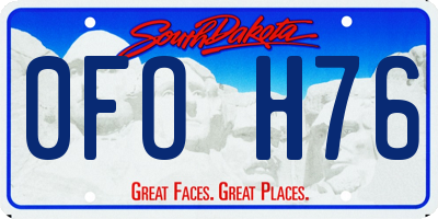SD license plate 0FOH76
