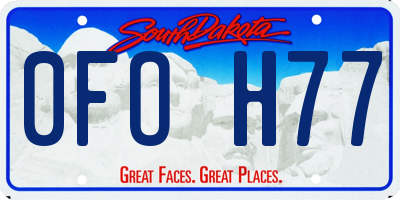 SD license plate 0FOH77