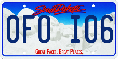 SD license plate 0FOI06