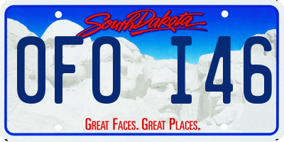 SD license plate 0FOI46