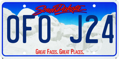 SD license plate 0FOJ24