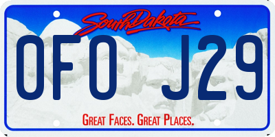 SD license plate 0FOJ29