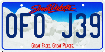 SD license plate 0FOJ39
