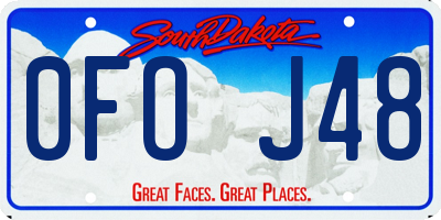 SD license plate 0FOJ48