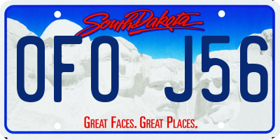 SD license plate 0FOJ56