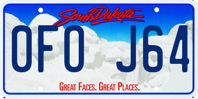 SD license plate 0FOJ64