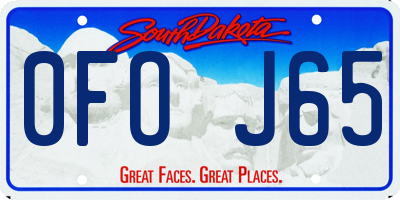 SD license plate 0FOJ65