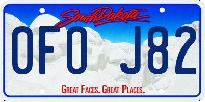 SD license plate 0FOJ82