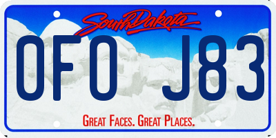 SD license plate 0FOJ83