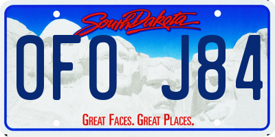 SD license plate 0FOJ84