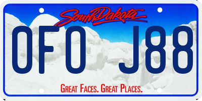 SD license plate 0FOJ88