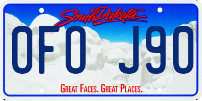 SD license plate 0FOJ90