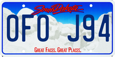 SD license plate 0FOJ94