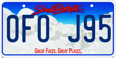 SD license plate 0FOJ95