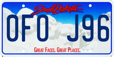 SD license plate 0FOJ96