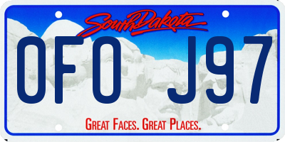 SD license plate 0FOJ97