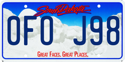 SD license plate 0FOJ98