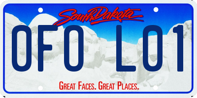 SD license plate 0FOL01