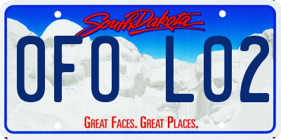 SD license plate 0FOL02