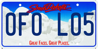 SD license plate 0FOL05