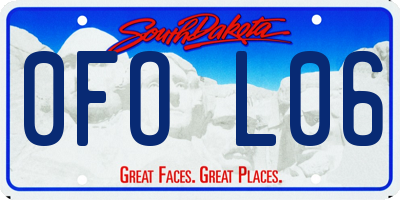 SD license plate 0FOL06