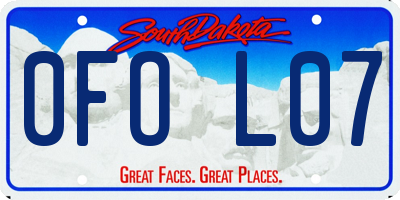 SD license plate 0FOL07