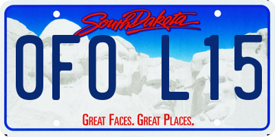 SD license plate 0FOL15