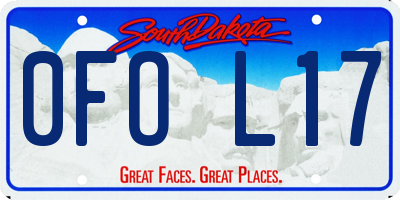 SD license plate 0FOL17