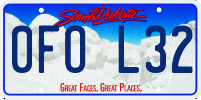 SD license plate 0FOL32