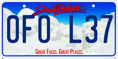 SD license plate 0FOL37