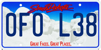 SD license plate 0FOL38
