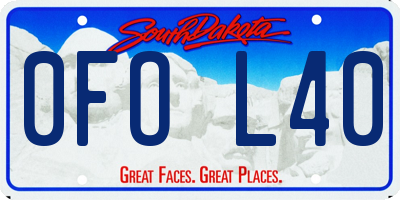 SD license plate 0FOL40