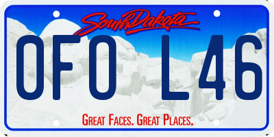 SD license plate 0FOL46