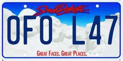 SD license plate 0FOL47