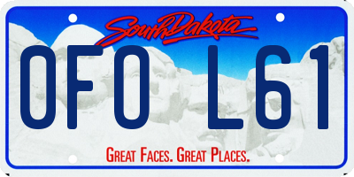 SD license plate 0FOL61
