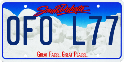 SD license plate 0FOL77